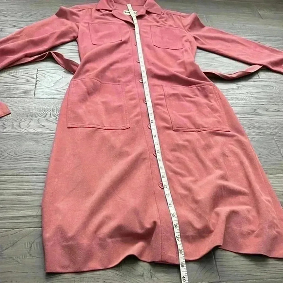 🔥sportrite🔥 | Vintage 1960’s Arnel triacetate fabric blush pink trench coat - Picture 16 of 16